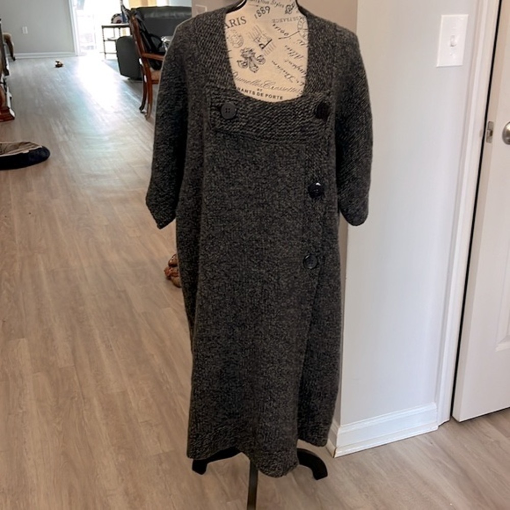 Stella McCartney Sweater Dress Wool/Cashmere Short Sleeves Italy Buttons 42/6